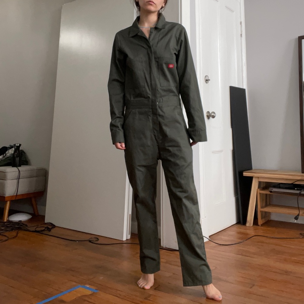Coverall women long sleeve in green